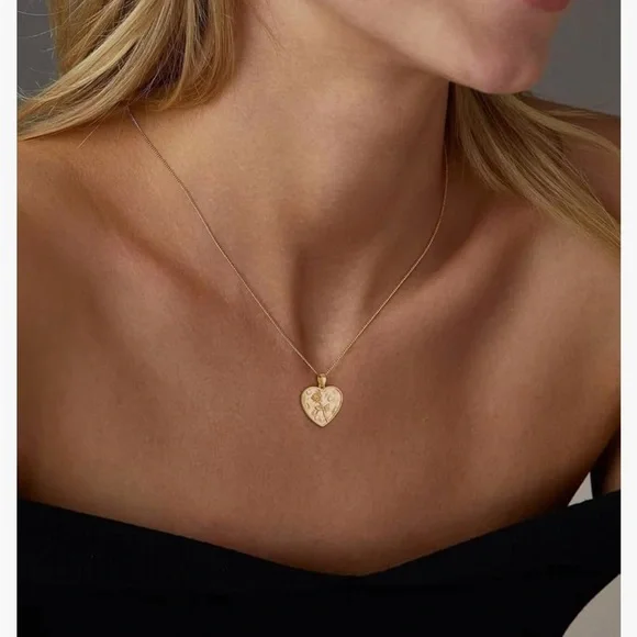 14K GOLD PLATED BIRTHDAY FLOWER NECKLACE- MAY - Picture 3 of 8